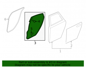Door seal rear right Mazda3 MPS 09-13