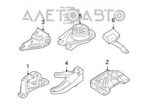 Engine mount left Mazda3 2.3 03-08