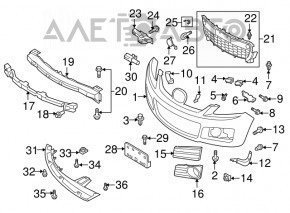 Front bumper bare Mazda CX-7 06-09