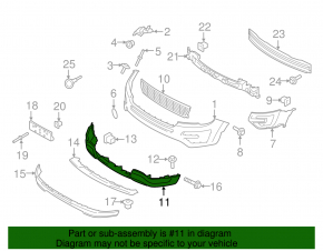 Front bumper lower part Ford Explorer 16-17 rest, structure, scratch