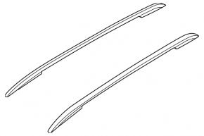 Longitudinal roof rail left Ford Edge 15- black