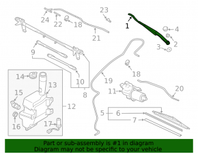 Right wiper arm for Mazda6 03-08