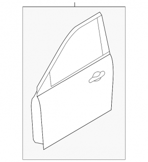 Door bare front left Ford Explorer 11-19