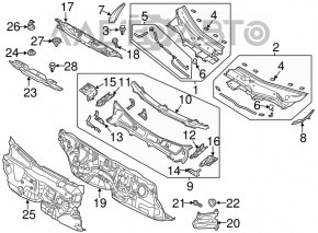 Metal wiper pan Mazda CX-5 13-16