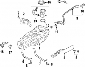 Fuel tank Ford Explorer 20- 2.3T