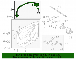 Door trim inner front right Ford Explorer 20-