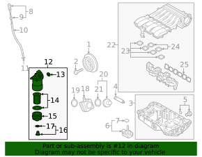 Oil filter housing VW Touareg 13-17 3.6