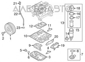 Oil filter housing VW Touareg 13-17 3.6