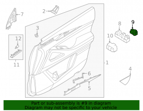 Front left door lock button Nissan Murano 25-26