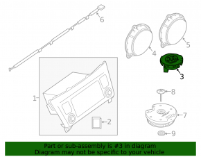 Left dashboard speaker for Nissan Rogue 14-17
