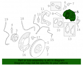 Front right brake caliper assembly for BMW X5 E70 07-13