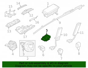 Module srs airbag computer airbags Audi A6 C7 12-15 dorest