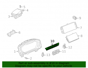 Audi Q8 19-20 dashboard button block