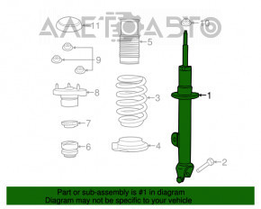 Shock absorber front right Chrysler 300 11- 3.6 RWD