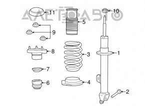 Shock absorber front right Chrysler 300 11- 3.6 RWD