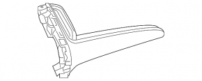 Dashboard trim center right Toyota Prius 50 Prime 17-22 black, for large display with deflector, scratches