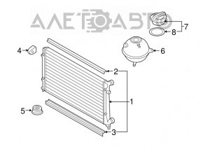 Radiator cooling water VW CC 08-17
