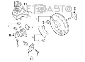 Vacuum booster Audi Q3 8U 15-18