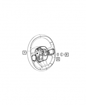 Naked steering wheel Fiat 500L 14-17 leather beige