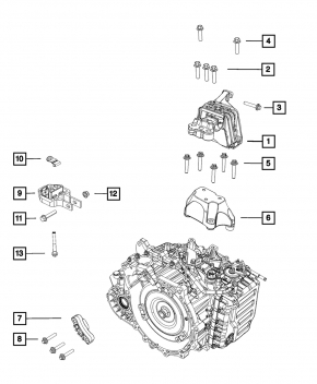 Engine mount rear Dodge Dart 13-16 2.0 2.4