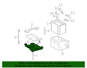 Battery tray right Lexus GS450h 06-11