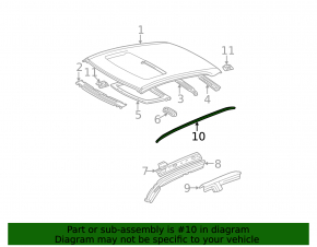 Left roof trim for Lexus ES300 ES330