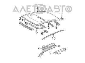 Left roof trim for Lexus ES300 ES330