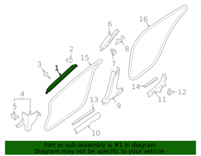 Front pillar trim left Nissan Maxima A36 16-18 ser