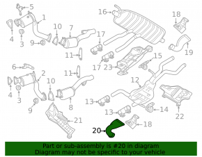 Muffler tip left Audi Q7 4L 10-12 crack