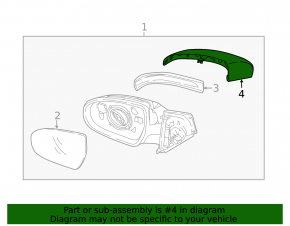 Left side mirror cover for Kia Sportage 17-22 without turn signal