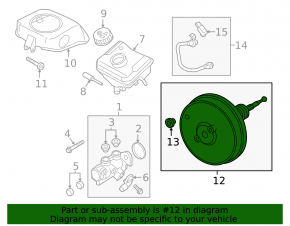 Vacuum booster Audi A4 B9 17-25
