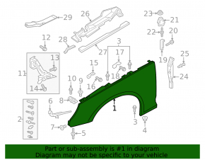 Front right wing for Audi A4 B9 17-19