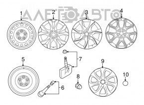 Wheel disk R18 Mazda3 MPS 09-12 curb