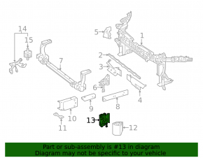 Bracket of side member bump stop left Mercedes CLA 14-19