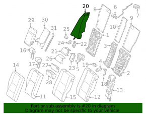 Side 2nd row seats left Mercedes W213 E 17-23 leather black