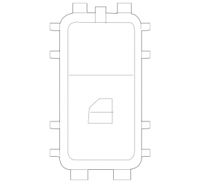 Front right window lift control Mercedes C-class W205 15-21 black housing