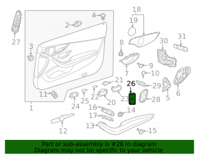 Front right window lift control Mercedes C-class W205 15-21 black housing