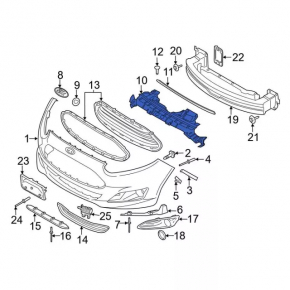 Front Bumper Absorber for Ford Fiesta 2014-2019