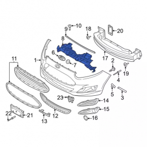 Front Bumper Absorber for Ford Fiesta 2014-2019