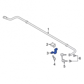 Rear stabilizer mounting bracket right Ford Edge 15-