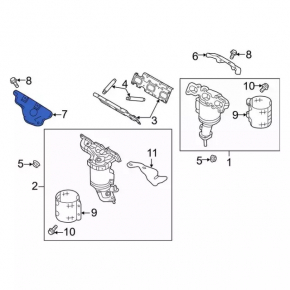 Exhaust manifold protection front upper Ford Explorer 16-19 3.5