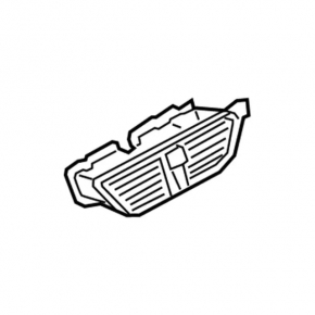 Front panel air duct deflector central Ford Escape MK4 20 - black with chrome, frame black gloss