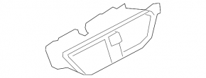 Front panel air duct deflector central Ford Escape MK4 20 - black with chrome, frame black gloss