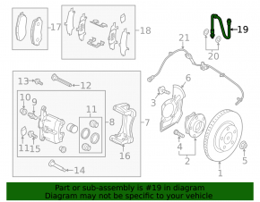 Brake hose front right Mazda CX-5 13-16