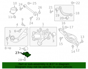 Right rear wishbone trim for Mazda 6 18-21