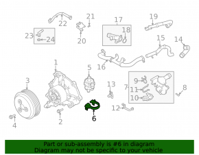 Auxiliary Cooling Pump Bracket Jaguar F-Pace X761 17- AJ126, 2.0t, 2.0d, Type 2