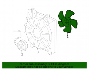 Cooling Fan Impeller Left Acura ILX 13-15