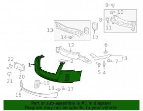 Bare front bumper GMC Terrain 10-15 prerest