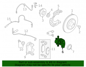 Front left caliper Mini Cooper F56 3d 14-24 282x22