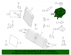 Expansion tank cooling Audi Q7 4L 10-15 without cap